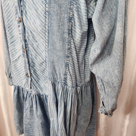 Promesa Light Blue Denim Long Sleeve Dress - Picture 4 of 5